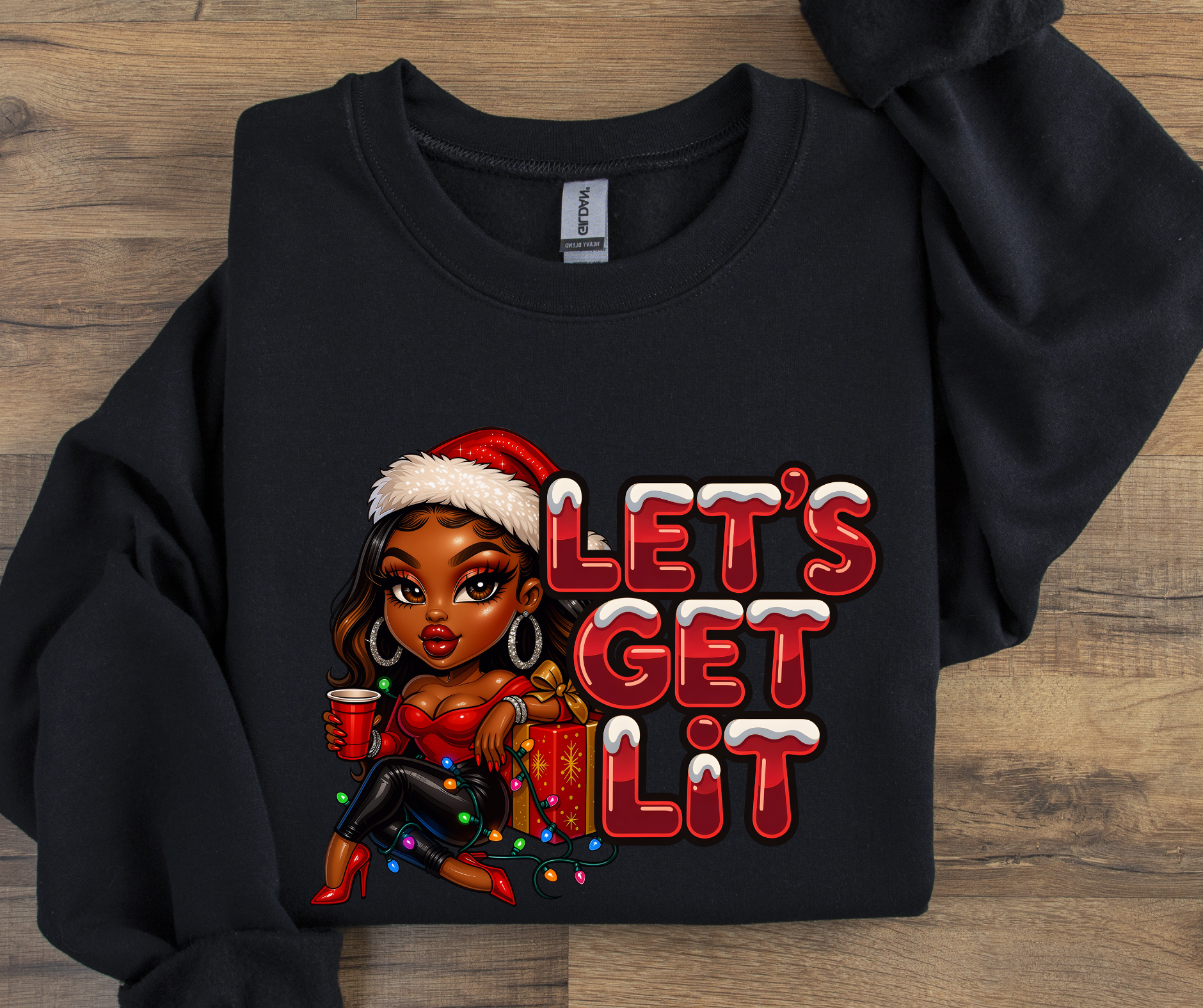 Let's Get Lit sweatshirt *BLACK*