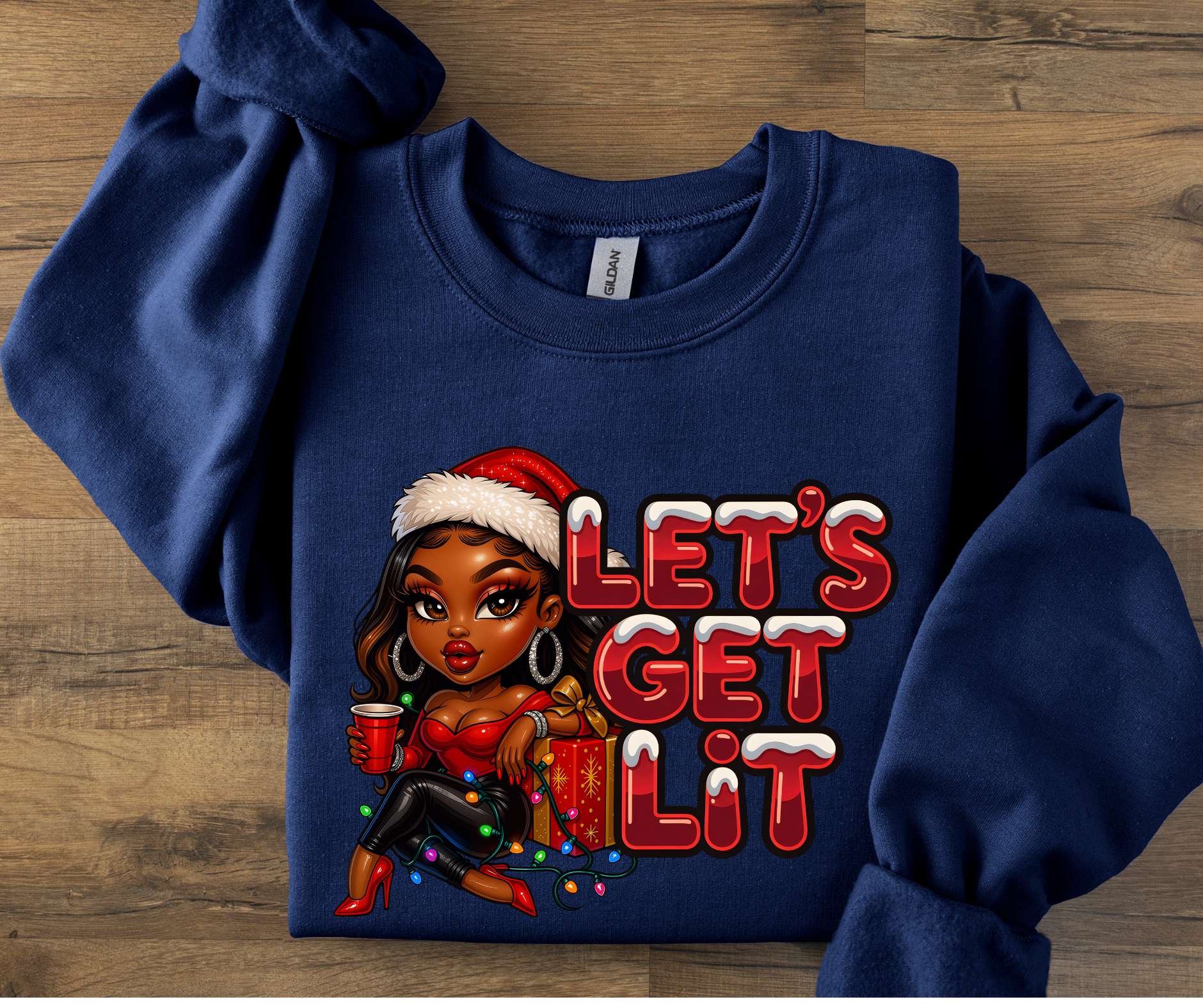 Let's Get Lit sweatshirt *NAVY*