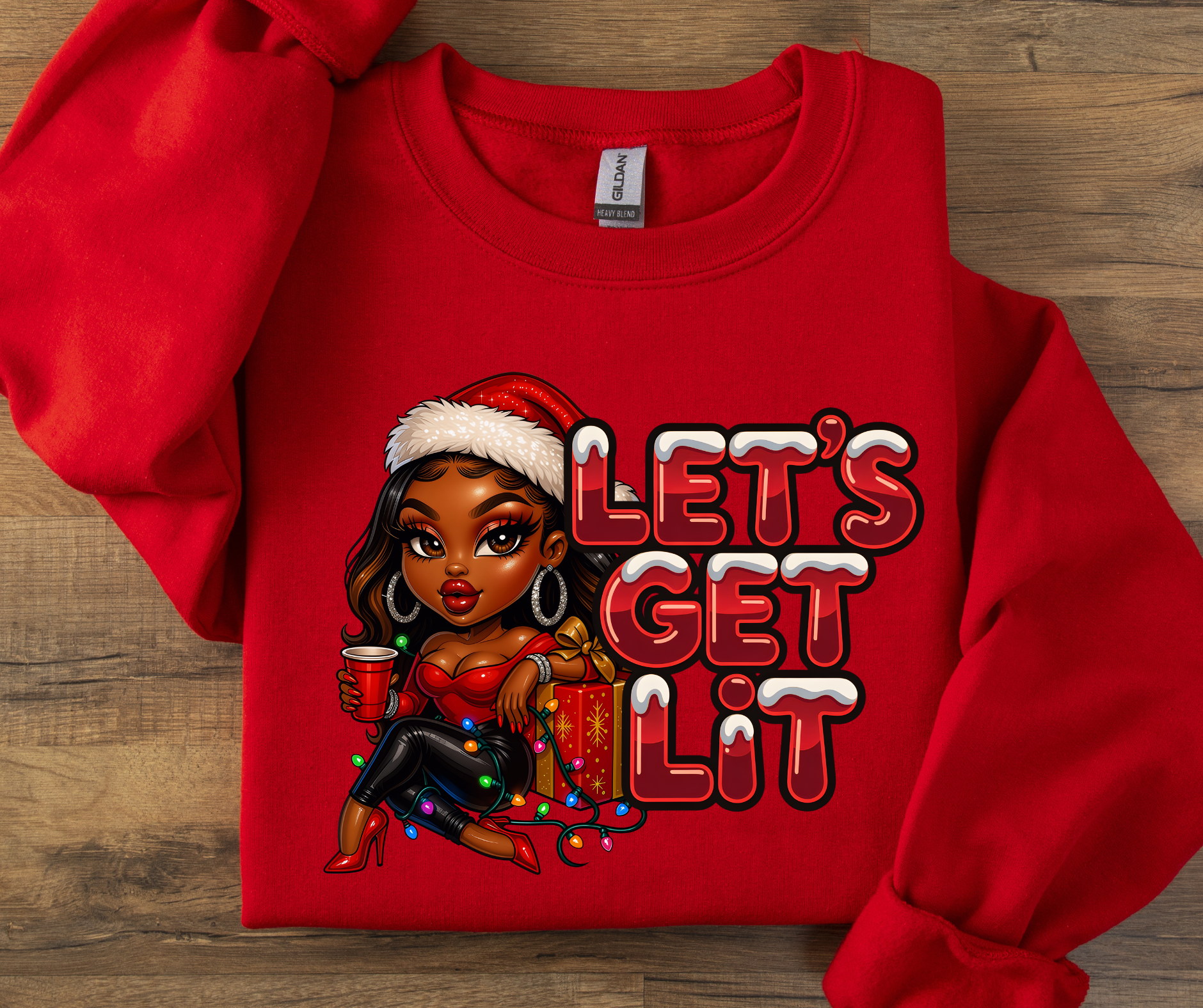 Let's Get Lit sweatshirt *RED*
