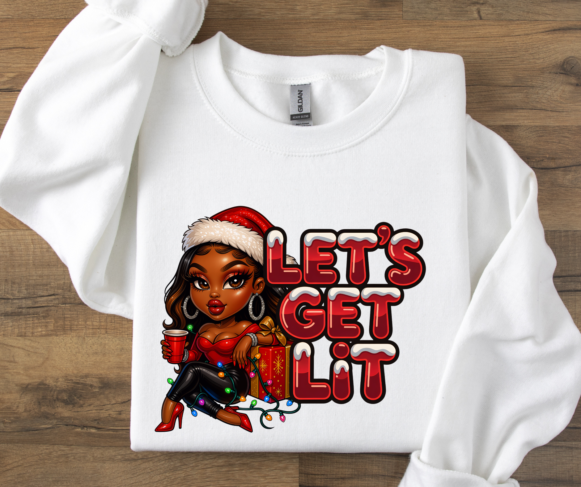 Let's Get Lit sweatshirt *WHITE*