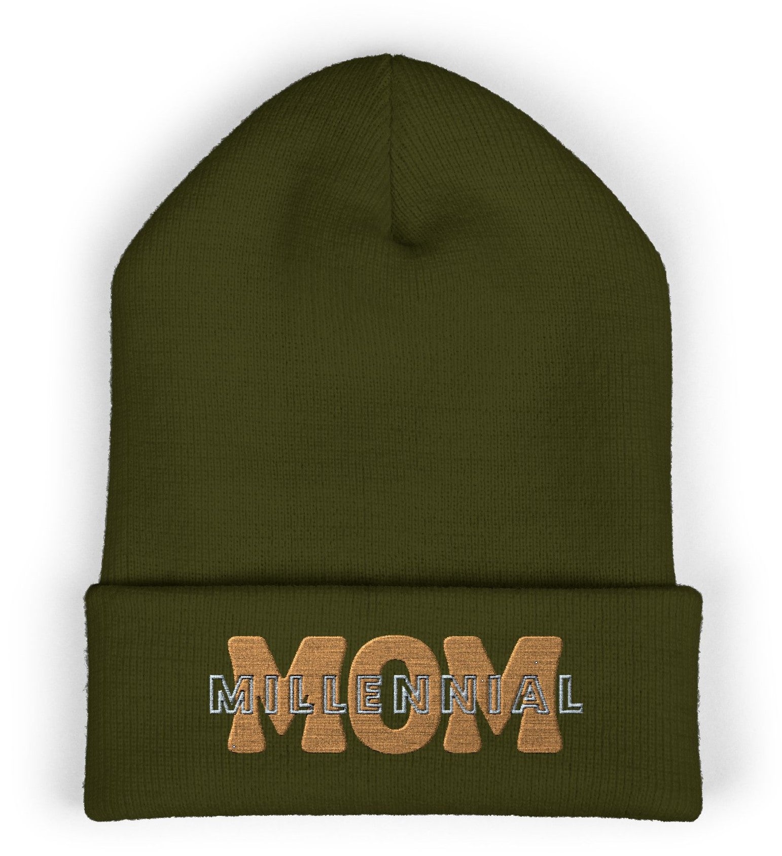 MILLENNIAL MOM  Embroidered Beanie