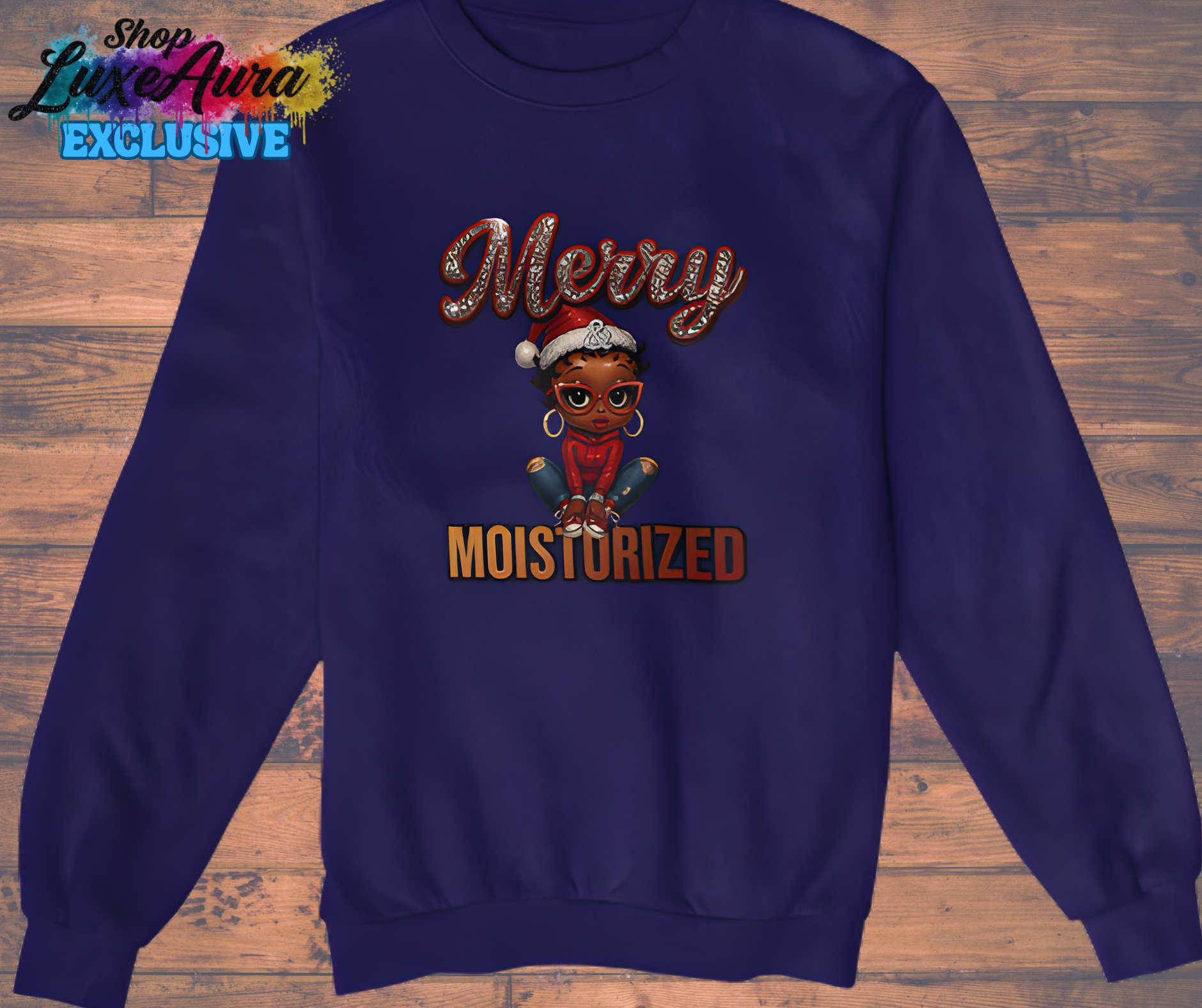 MERRY & MOISTURIZED sweatshirt *NAVY*