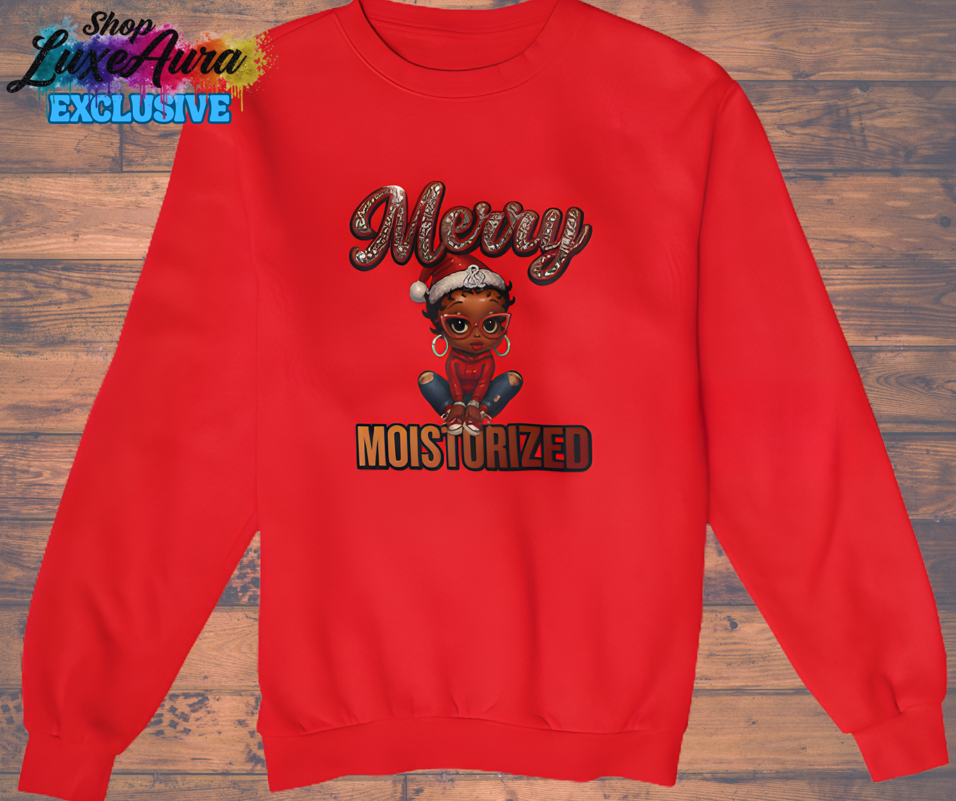 MERRY & MOISTURIZED sweatshirt *RED*